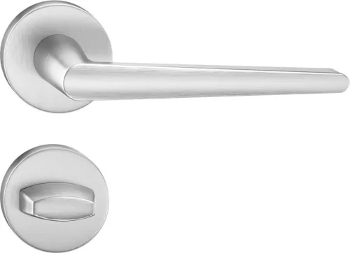 ARROW ajtókilincs kerek R-rozettás szálcsiszolt króm - CORONA PREMIUM WC