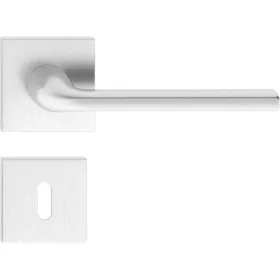   BELLA ajtóajtókilincs szögletes rozettás Q SLIM vékony szálcsiszolt króm matt BB