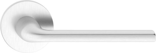 BELLA ajtóajtókilincs kerek rozettás R SLIM vékony szálcsiszolt króm matt WC
