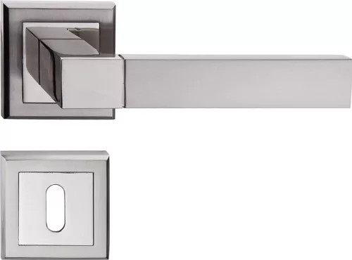 BÉTA ajtóajtókilincs szögletes rozettás szatén nikkel BB