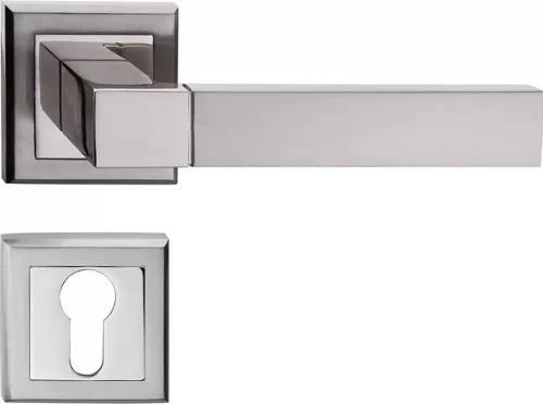 BÉTA ajtóajtókilincs szögletes rozettás szatén nikkel PZ