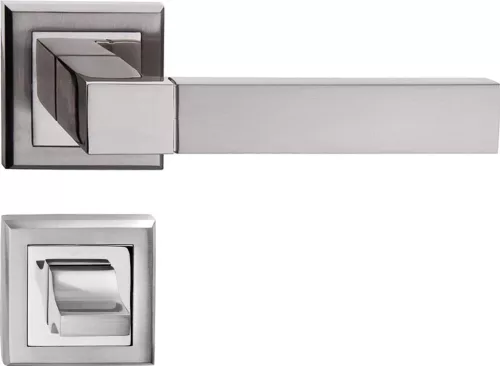 BÉTA ajtóajtókilincs szögletes rozettás szatén nikkel WC