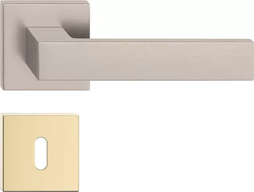 CUBE ajtóajtókilincs szögletes rozettás matt nikkel BB