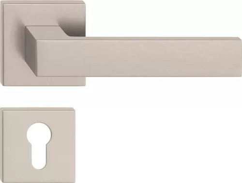CUBE ajtóajtókilincs szögletes rozettás matt nikkel PZ
