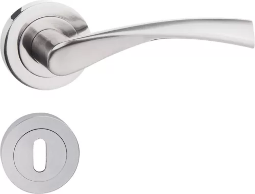 DIANA ajtókilincs kerek rozettás szálcsiszolt nikkel BB