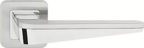 DUO/OPEN ajtókilincs kerek rozettás szálcsiszolt nikkel Csak kilincs felső rozettán