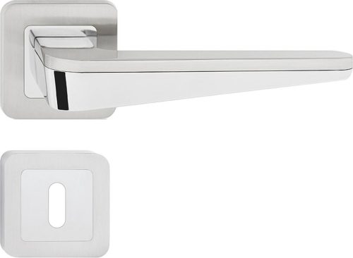 DUO/OPEN ajtókilincs kerek rozettás szálcsiszolt nikkel BB