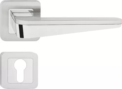 DUO/OPEN ajtókilincs kerek rozettás szálcsiszolt nikkel PZ