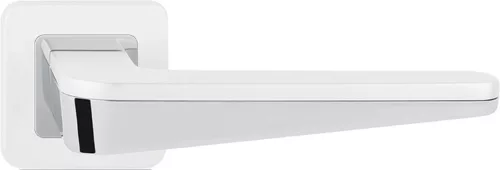 DUO/NYITOTT ajtókilincs kerek felülettel szatén ezüst Csak kilincs felső rozettán