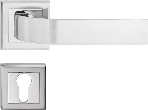 EUROPA ajtóajtókilincs szögletes rozettás szatén nikkel PZ