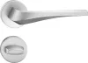 FLOW ajtókilincs kerek R alakú szálcsiszolt króm - CORONA PREMIUM WC