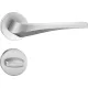 FLOW ajtókilincs kerek R alakú szálcsiszolt króm - CORONA PREMIUM WC