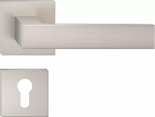 FOCUS ajtókilincs szögletes rozettás matt nikkel - CORONA PREMIUM PZ