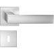 FOCUS ajtókilincs szögletes rozettás Q SLIM vékony szálcsiszolt króm matt - CORONA PREMIUM BB