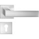 FOCUS ajtókilincs szögletes rozettás Q SLIM vékony szálcsiszolt króm matt - CORONA PREMIUM PZ