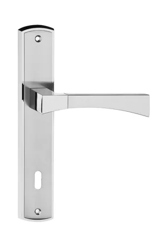 GAMA pajzsos ajtókilincs szálcsiszolt nikkel 90 mm BB