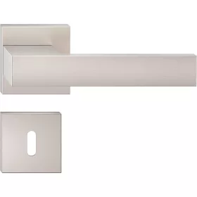   GRAND ajtókilincs szögletes rozettás matt szálcsiszolt nikkel - CORONA PREMIUM BB