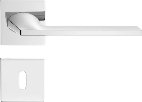 HARMONY ajtóajtókilincs szögletes rozettás Q SLIM fényes króm - CORONA PREMIUM BB