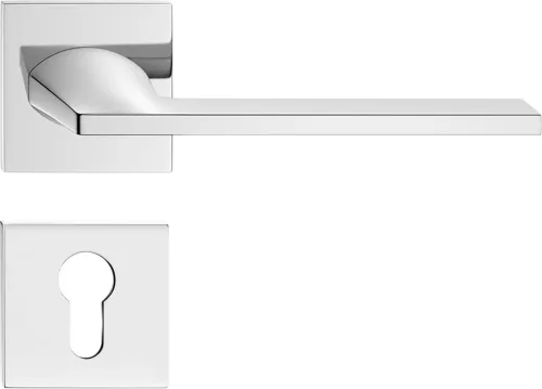 HARMONY ajtóajtókilincs szögletes rozettás Q SLIM fényes króm - CORONA PREMIUM PZ