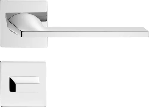 HARMONY ajtóajtókilincs szögletes rozettás Q SLIM fényes króm - CORONA PREMIUM WC
