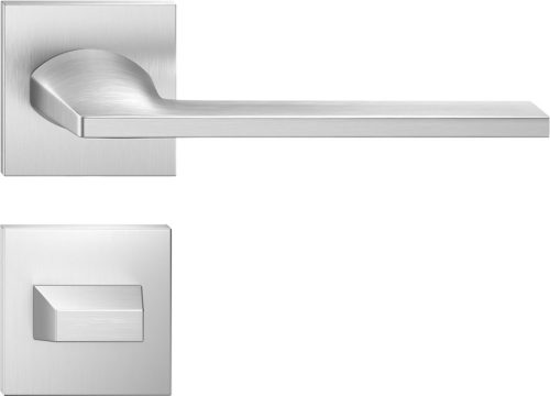 HARMONY ajtóajtókilincs szögletes rozettás Q SLIM matt krómozott kivitel - CORONA PREMIUM WC