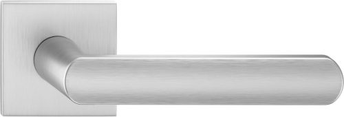 ICONA ajtóajtókilincs szögletes rozettás Q SLIM vékony szálcsiszolt króm matt - CORONA PREMIUM PZ