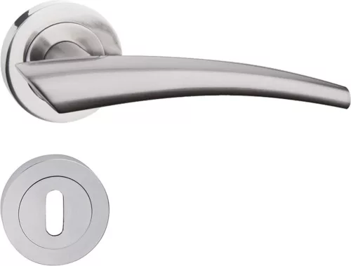 IDEA ajtókilincs kerek rozettás szálcsiszolt nikkel BB