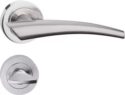 IDEA ajtókilincs kerek rozettás szálcsiszolt nikkel WC