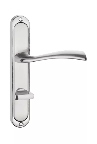 LIBRA pajzsos ajtókilincs szálcsiszolt nikkel 90 mm PZ
