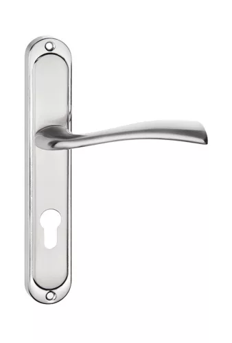 LIBRA pajzsos ajtókilincs szálcsiszolt nikkel 85 mm PZ