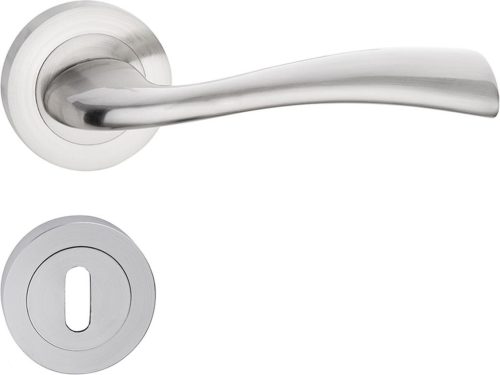 LIBRA ajtókilincs kerek rozettás szálcsiszolt nikkel BB