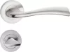 LIBRA ajtókilincs kerek rozettás szálcsiszolt nikkel WC