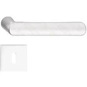   LUNA ajtóajtókilincs négyzet alakú rozettás Q SLIM vékony szálcsiszolt króm matt BB