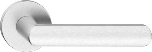 LUNA ajtóajtókilincs kerek rozettás R SLIM vékony szálcsiszolt króm matt BB