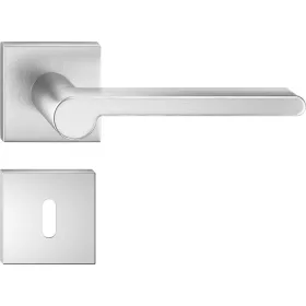   PANDORA ajtóajtókilincs szögletes Q jelzéssel matt szálcsiszolt króm - CORONA PREMIUM BB