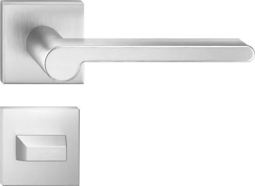 PANDORA ajtóajtókilincs szögletes Q jelzéssel matt szálcsiszolt króm - CORONA PREMIUM WC