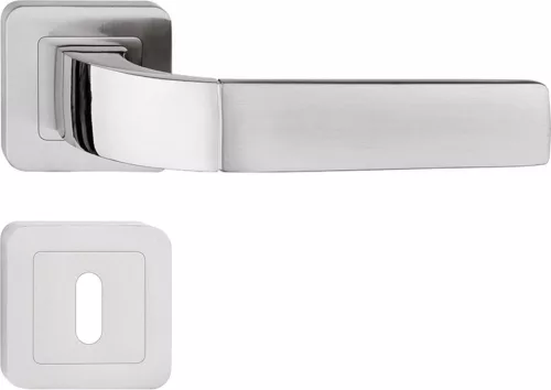 PRIMA ajtóajtókilincs kerek rozettás szatén nikkel BB