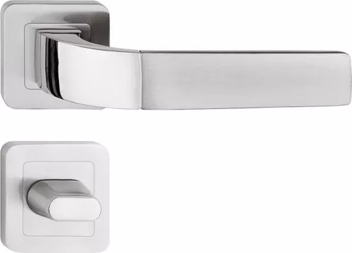 PRIMA ajtóajtókilincs kerek rozettás szatén nikkel WC