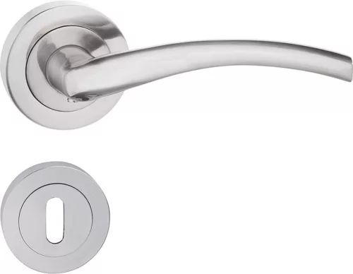 RICCO ajtókilincs kerek rozettás szálcsiszolt nikkel BB