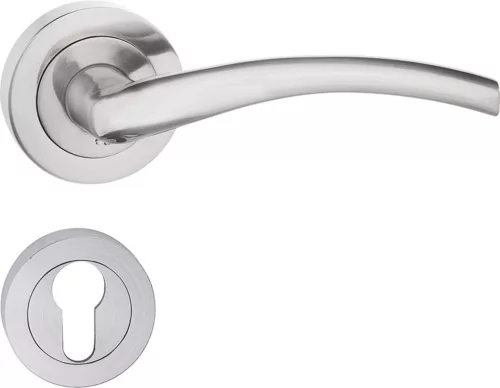 RICCO ajtókilincs kerek rozettás szálcsiszolt nikkel PZ