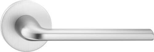 SCANDI ajtókilincs kerek rozettás R SLIM vékony szálcsiszolt króm matt - CORONA PREMIUM Csak kilinc