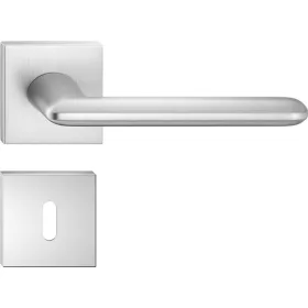   SPARK Q ajtóajtókilincs szögletes rozettás szálcsiszolt króm matt - CORONA PREMIUM BB