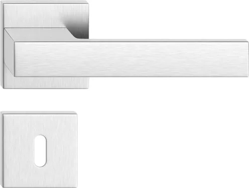 TOTAL ajtóajtókilincs szögletes rozettás matt szálcsiszolt króm BB