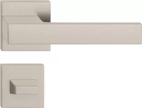 TOTAL ajtóajtókilincs szögletes rozettás matt szálcsiszolt nikkel WC