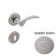 Round rosette Satin chrome surface Only handle on top rosette