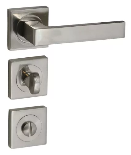 Matrix Štvorcová rozeta Qubik QR M9 Satén chróm Surface WC