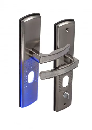 Set de mânere de ușă de securitate Hisec cu iluminare amplificată dreapta 72 PZ