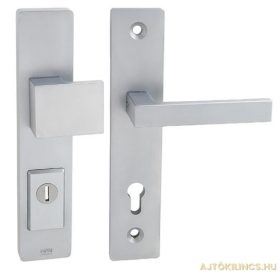   Forte Cilinder védő  bejárati ajtó kilincsgarnitúra MATT KRÓM gomb-/kilincs 92Cz