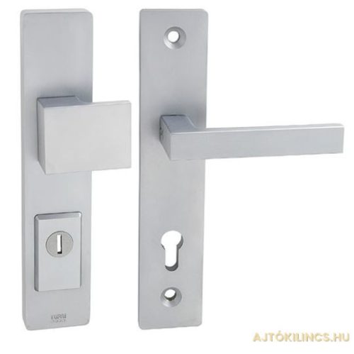 Forte Cilinder védő  bejárati ajtó kilincsgarnitúra MATT KRÓM gomb-/kilincs 92Cz
