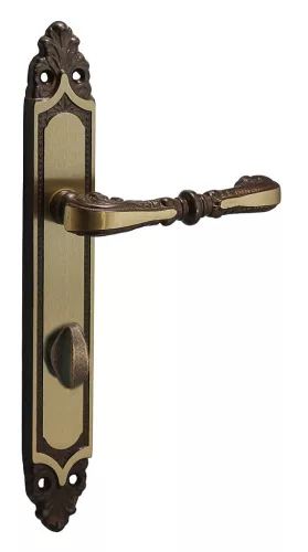 Baroková špeciálna sada kľučiek Starožitný Drhnutý povrch 90 mm WC